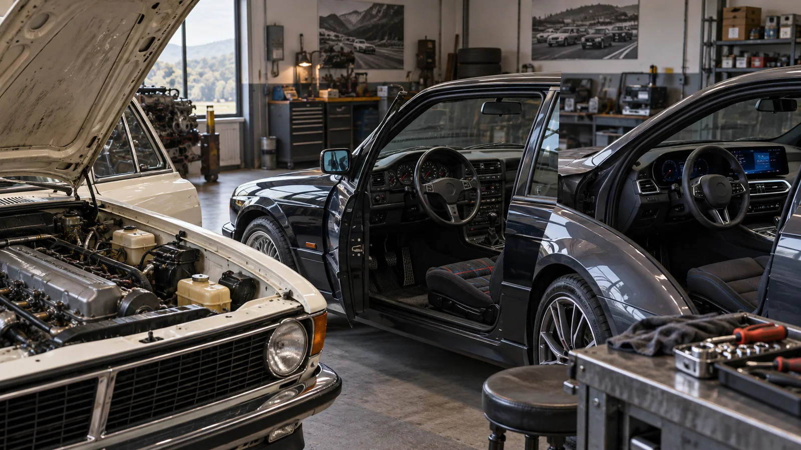 Recreación de detalles de distintas generaciones BMW Serie 3